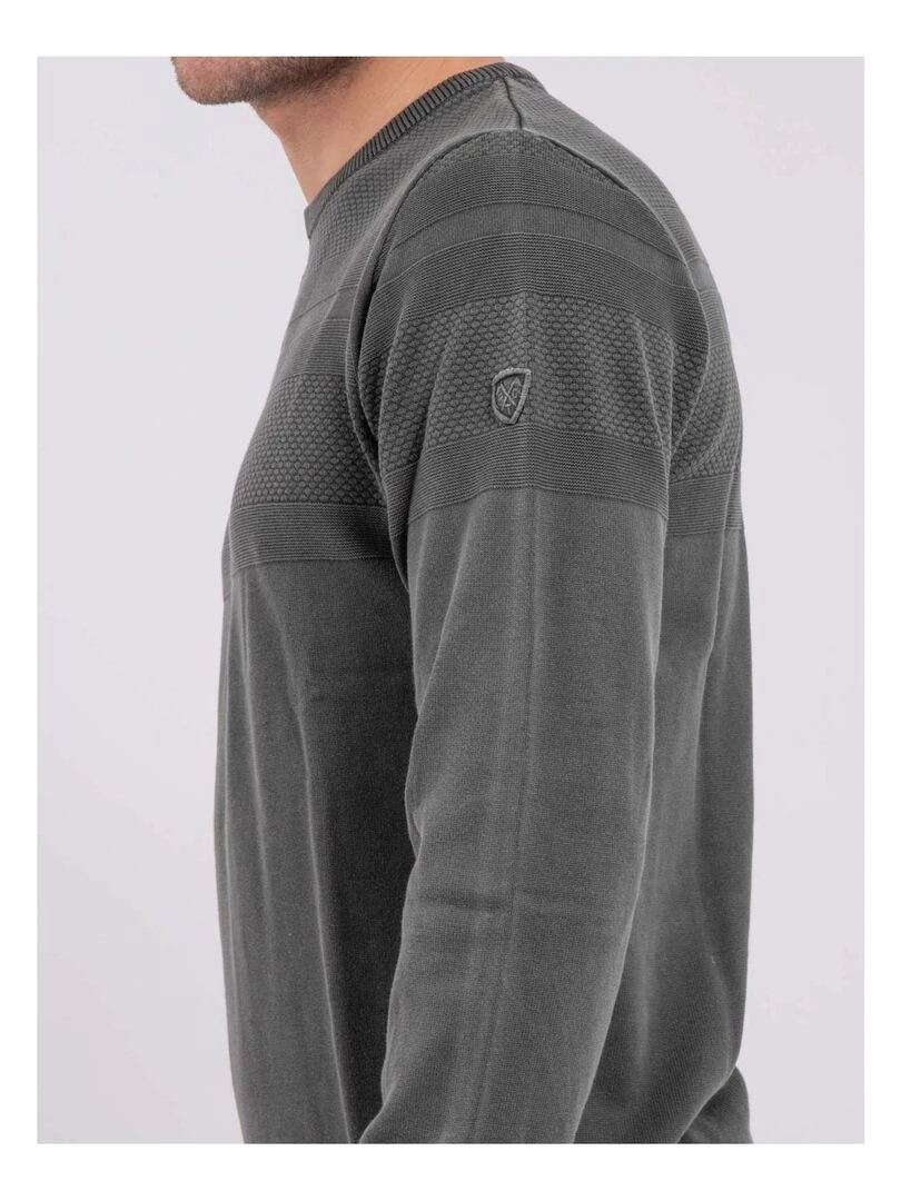 Pull fin col rond AMAZARIN   Kaki