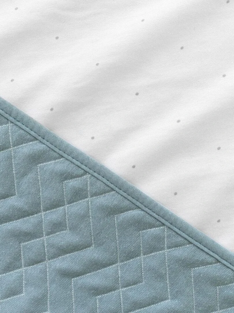 Bemini Tour de parc réversible Pady quilted jersey et jersey   Bleu foncé