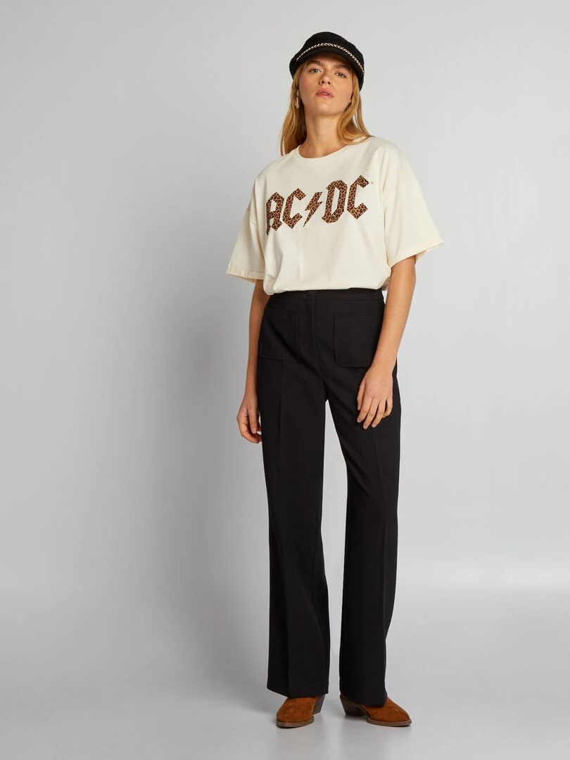 T shirt 'AC/DC' Beige