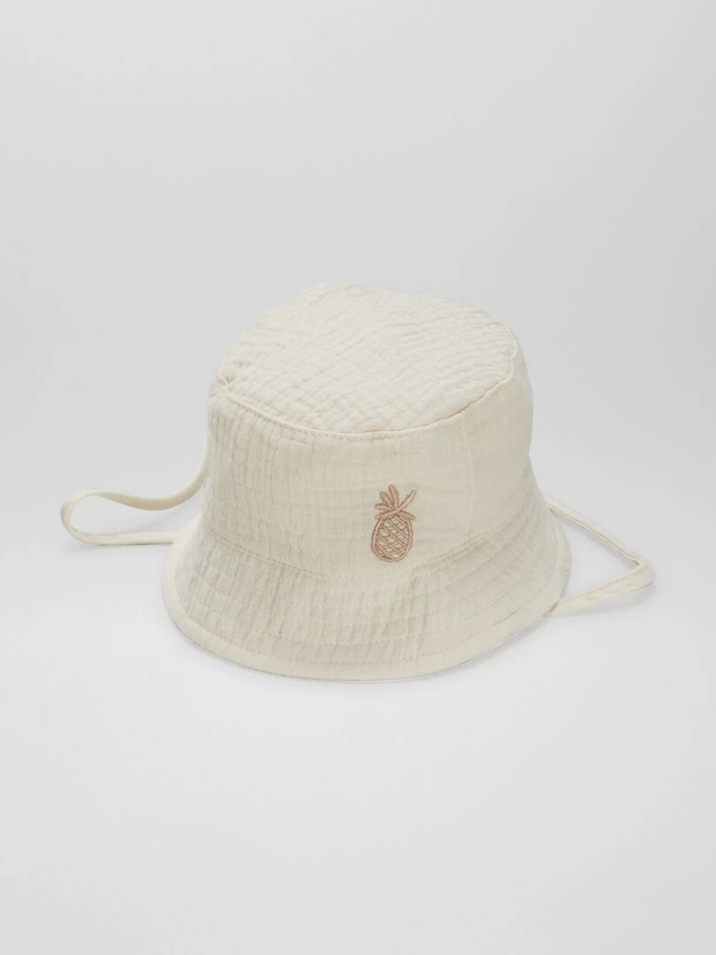 Bob en gaze de coton Beige