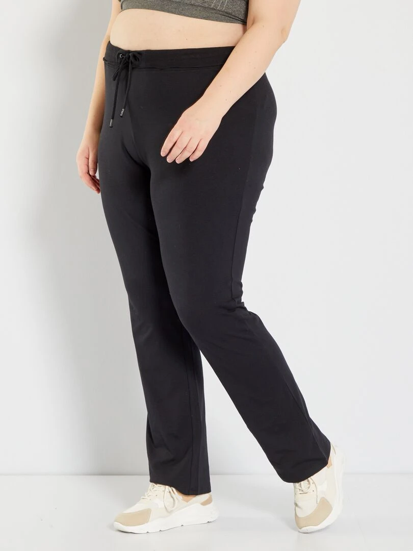 Pantalon de sport en maille fine jersey noir