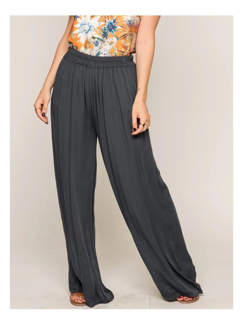 Pantalon fluide ELIA Bleu marine