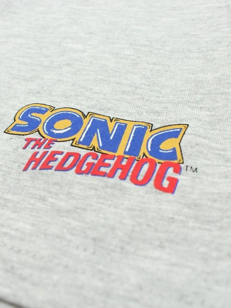 Sonic   Ensemble ​​T shirt short garçon Imprimé Sonic   Gris