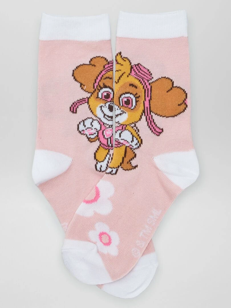 Lot de chaussettes 'Pat Patrouille'   3 paires   Rose/jaune