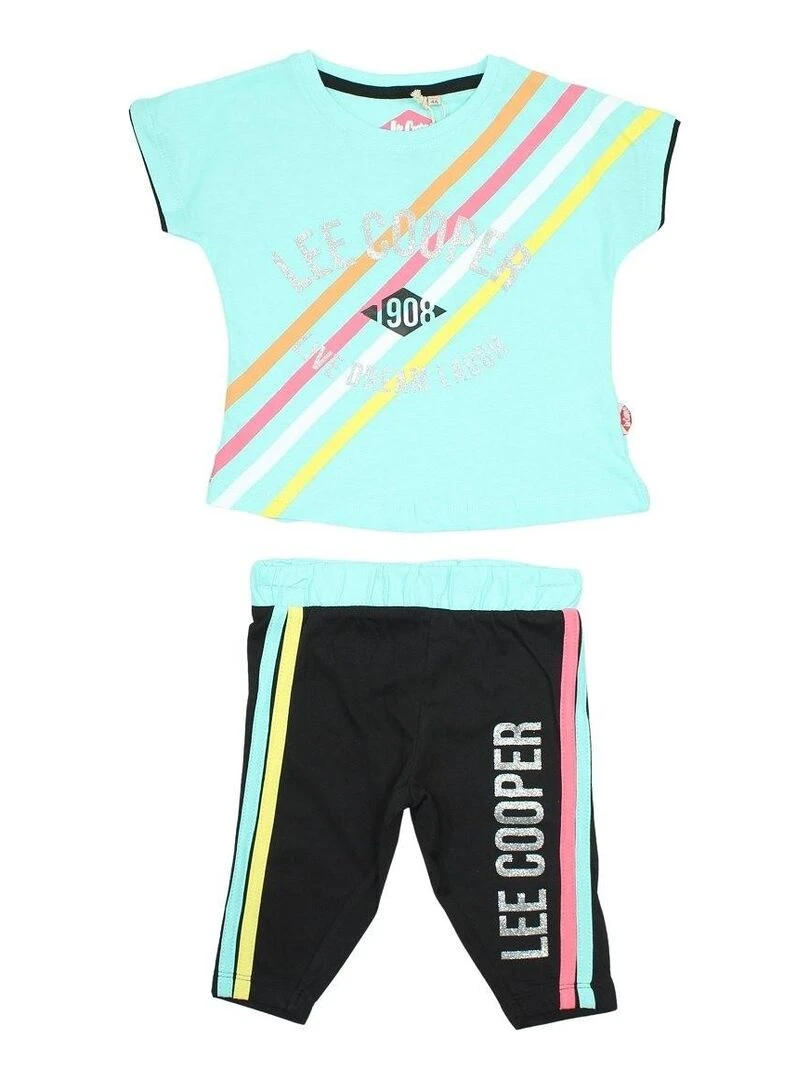 Lee Cooper Ensemble T shirt pantalon fille Imprimé Lee Cooper Bleu turquoise