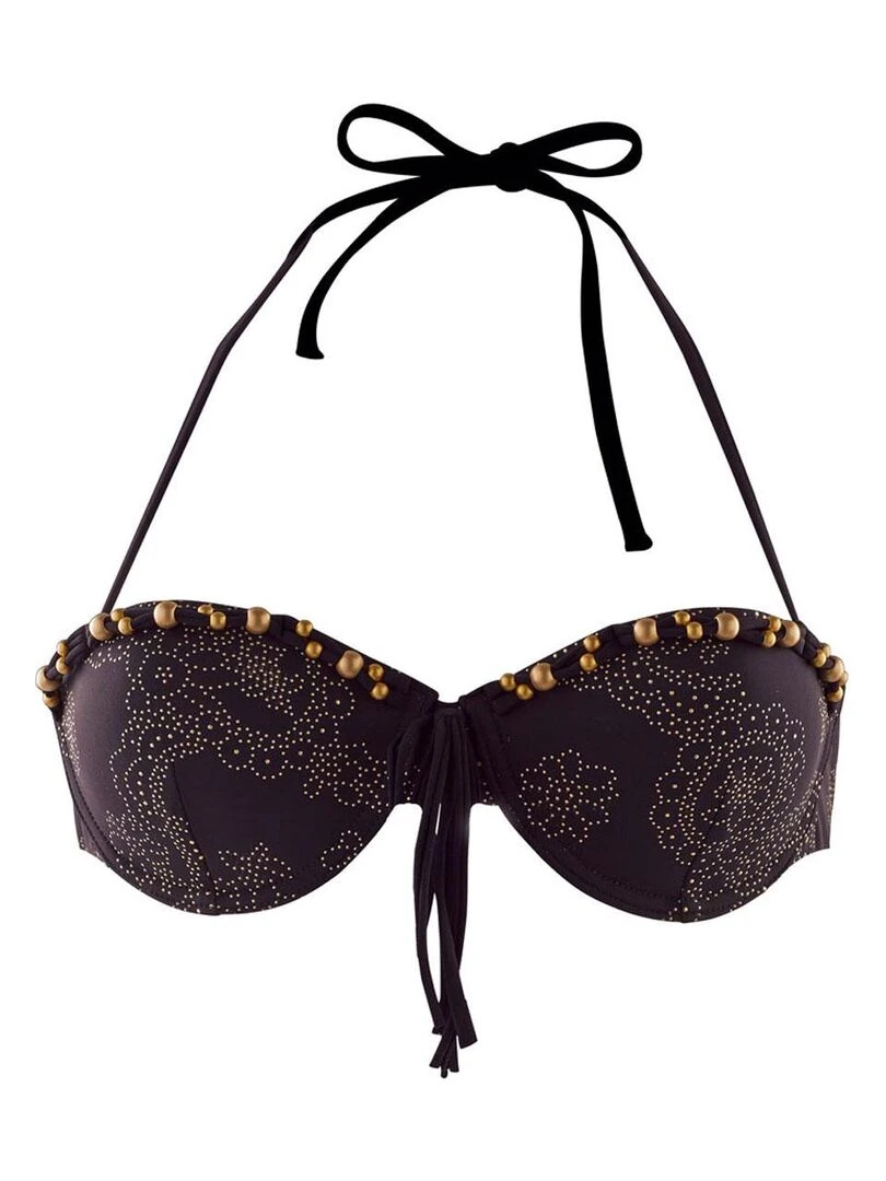 Haut de maillot balconnet FESTIVE Brigitte Bardot Bain Noir