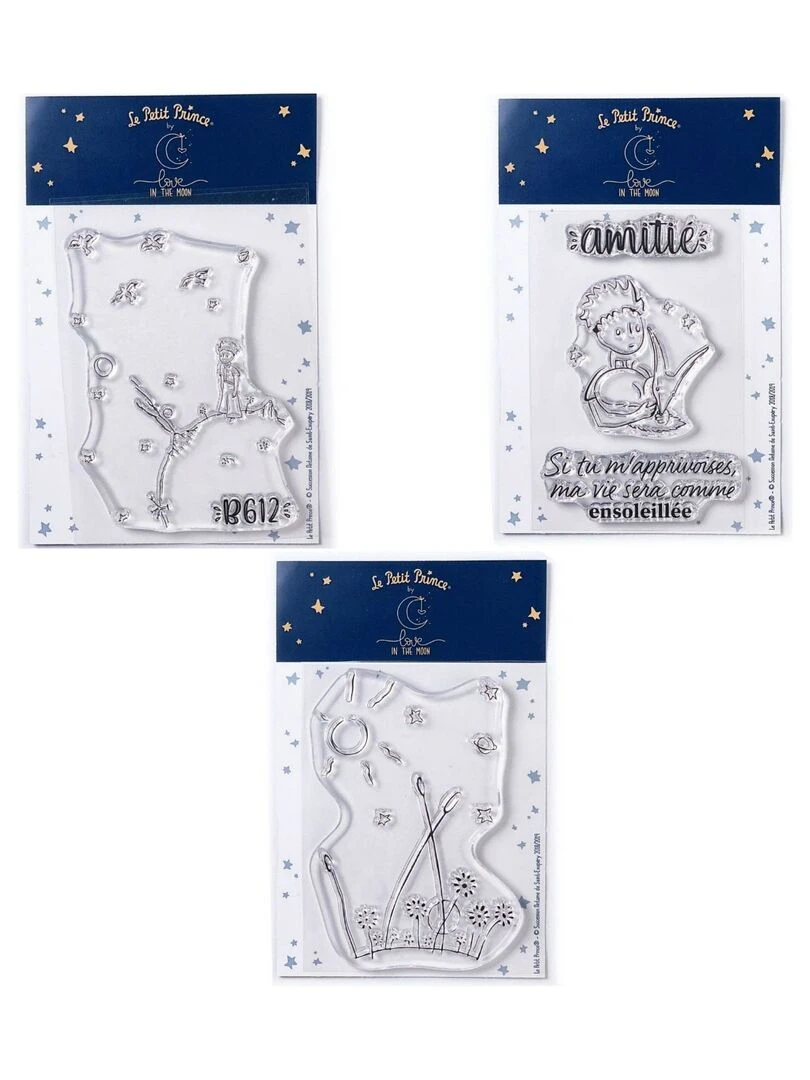 5 Tampons transparents Le Petit Prince et Astéroïd + Renard + Paysage N/A