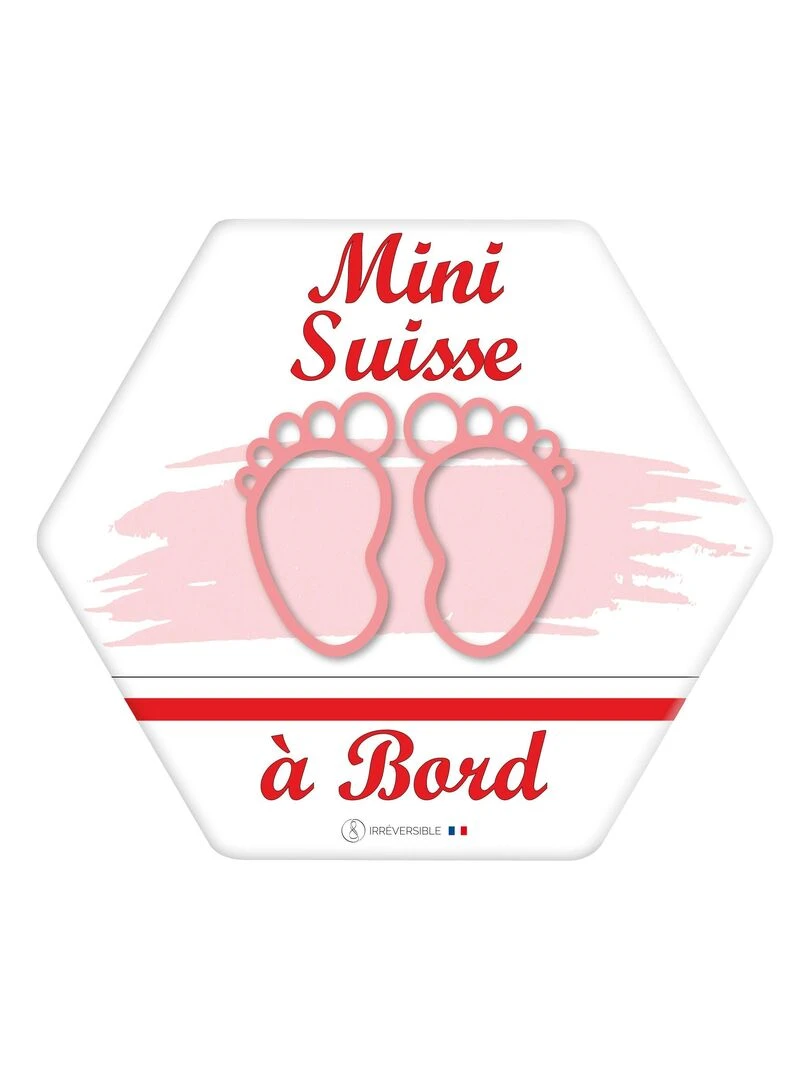 Adhésif bébé à bord Mini Suisse Rose