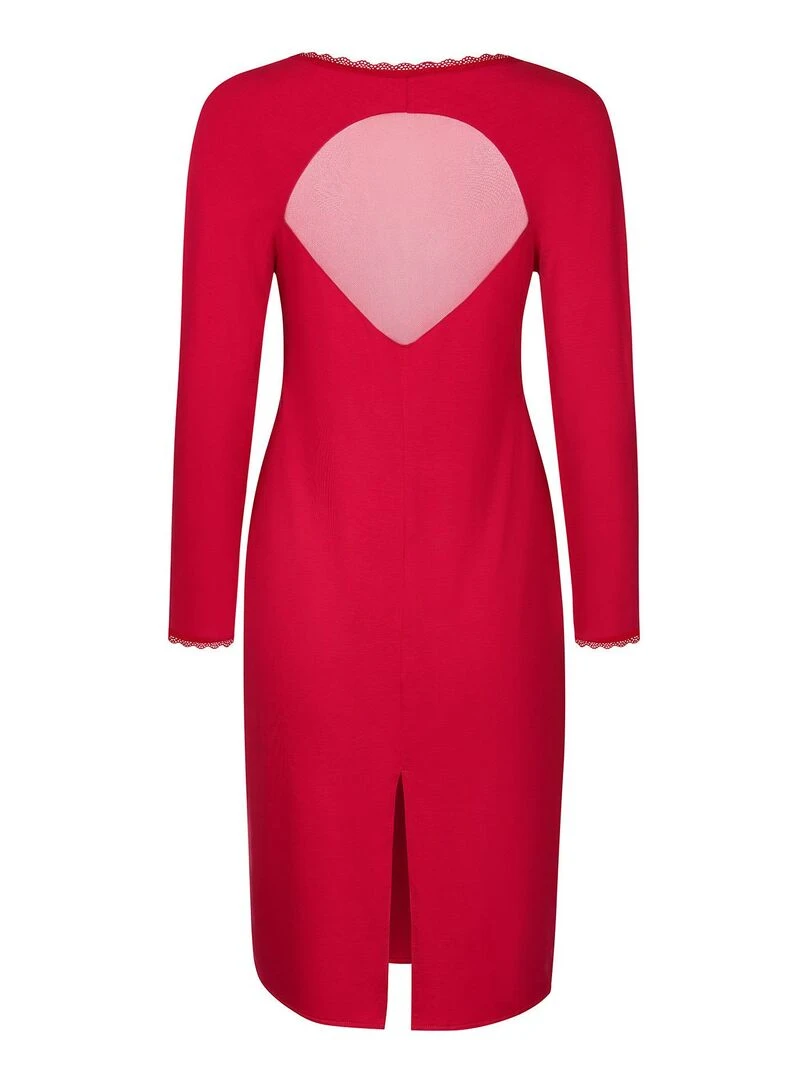 Chemise de nuit manches longues Sympathy   Rouge
