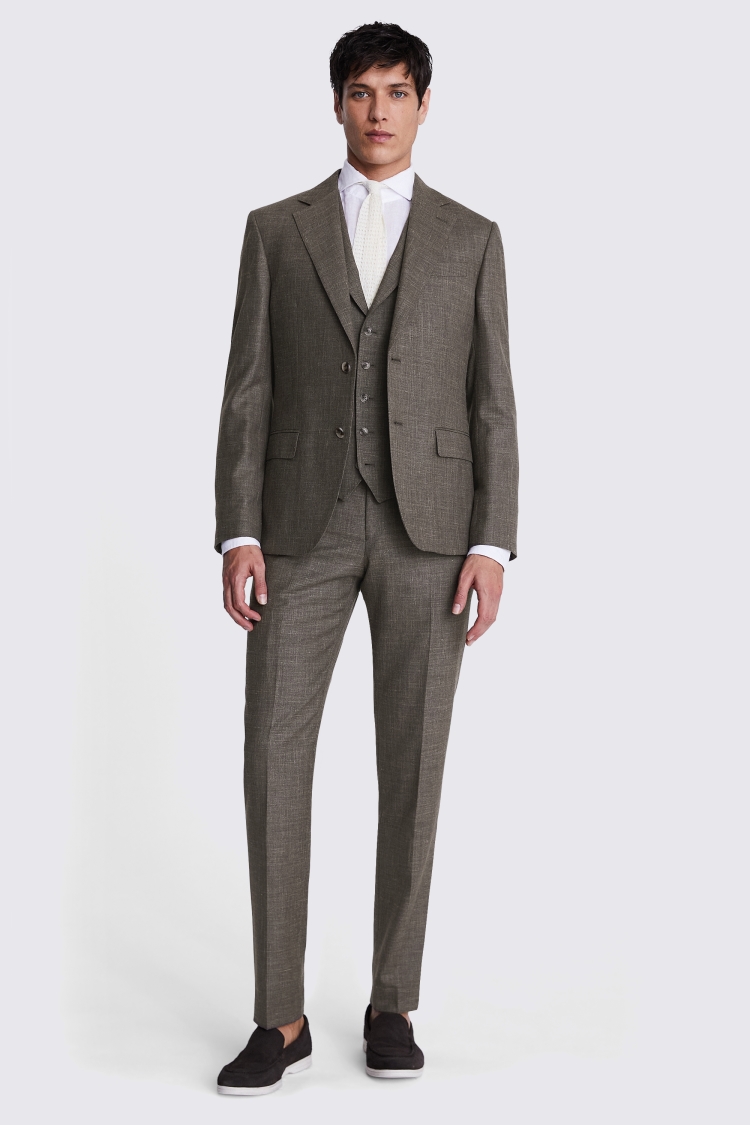Italian Tailored Fit Brown Jacket   Buy Online at Moss