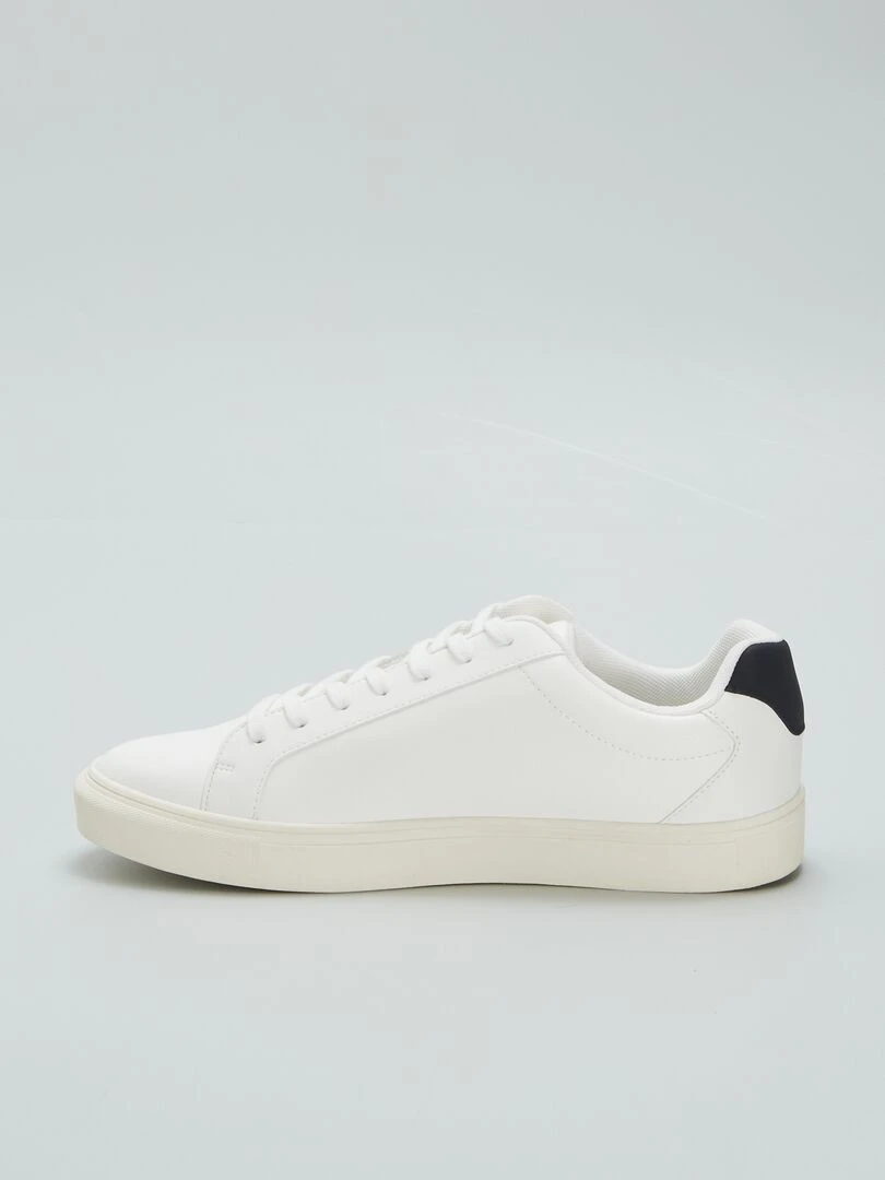 Baskets basses texturées   blanc