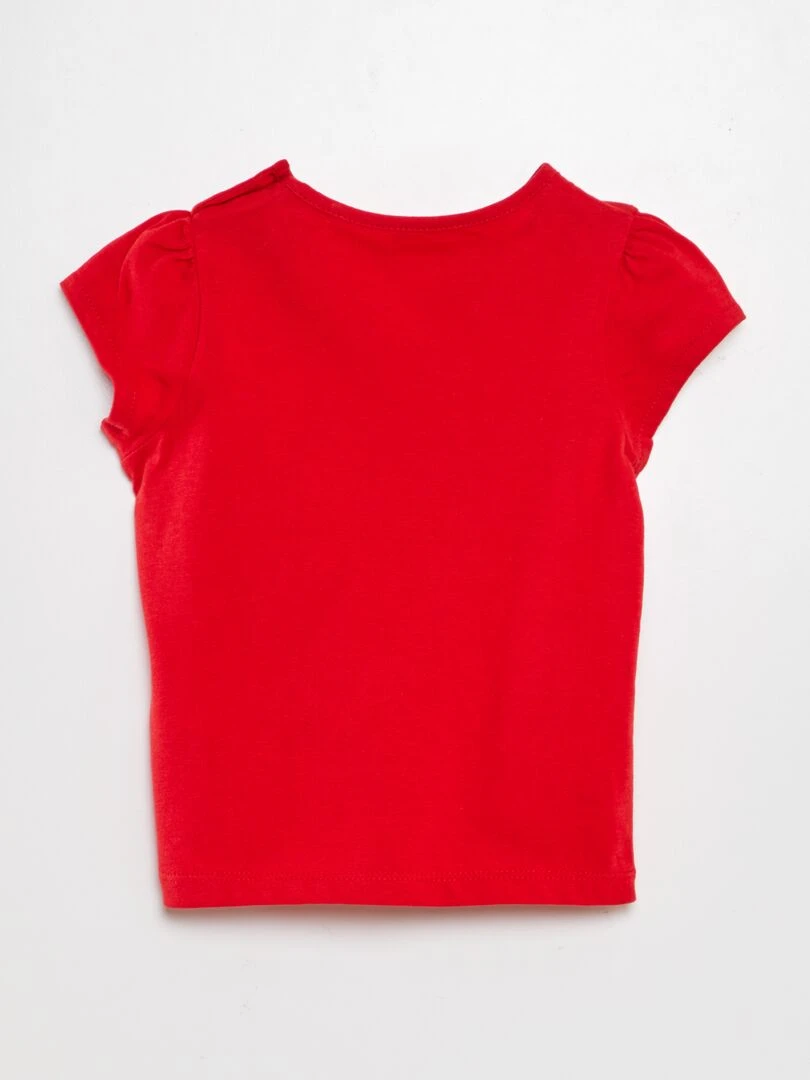 Tee shirt imprimé message   Rouge