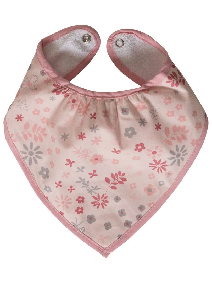Bavoir bandana Liberty en coton Naissance   Rose