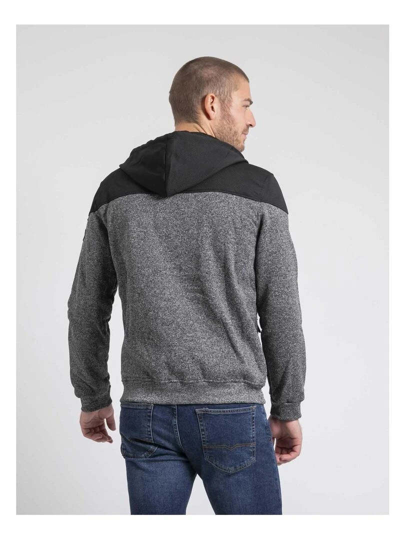 Sweat zippé capuche WILDOMAX gris anthracite