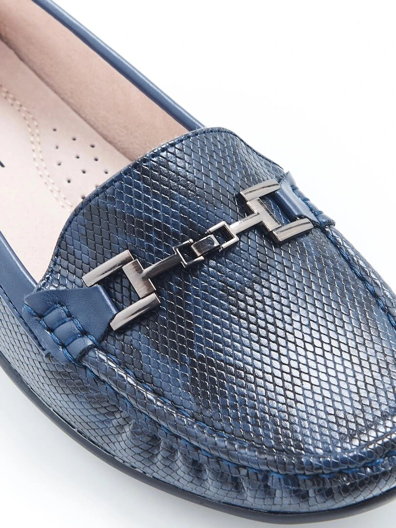 Mocassins avec boucle fantaisie   Damart   Bleu