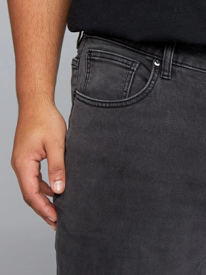 Pantalon denim slim fit   GRIS
