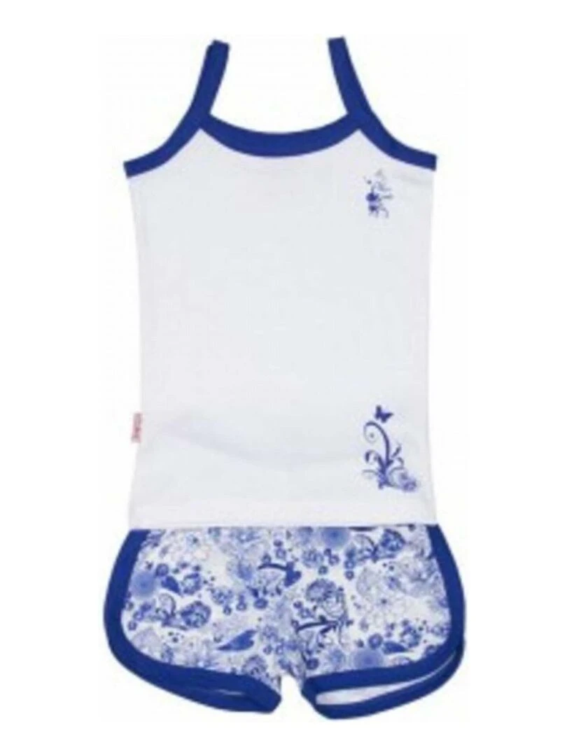 Ensemble Short et Débardeur fille FLIGHT MISS GIRLY Bleu