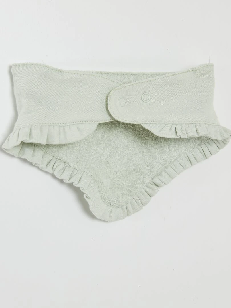 Ensemble 3 pièces body + legging + bavoir   Vert
