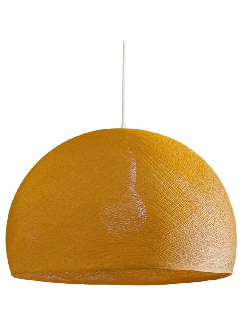 Abat jour coupole camel 67 avec suspension Jaune moutarde