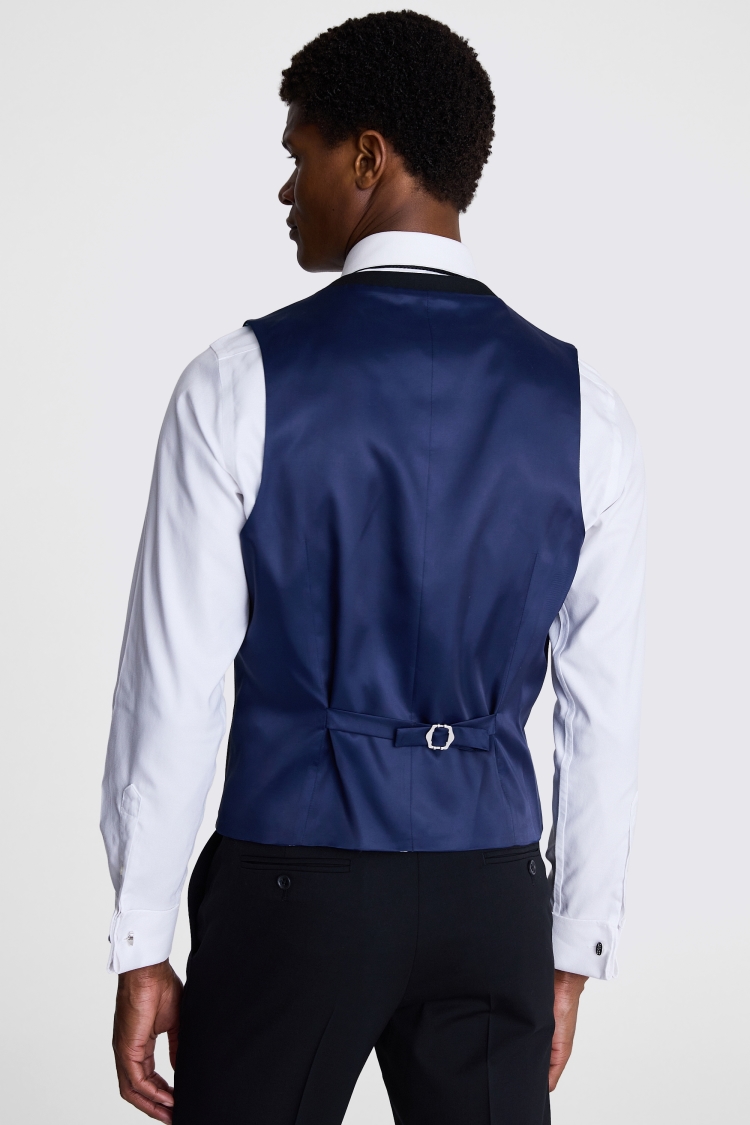 Tailored Fit Black Twill Eco Waistcoat Buy Online at Moss