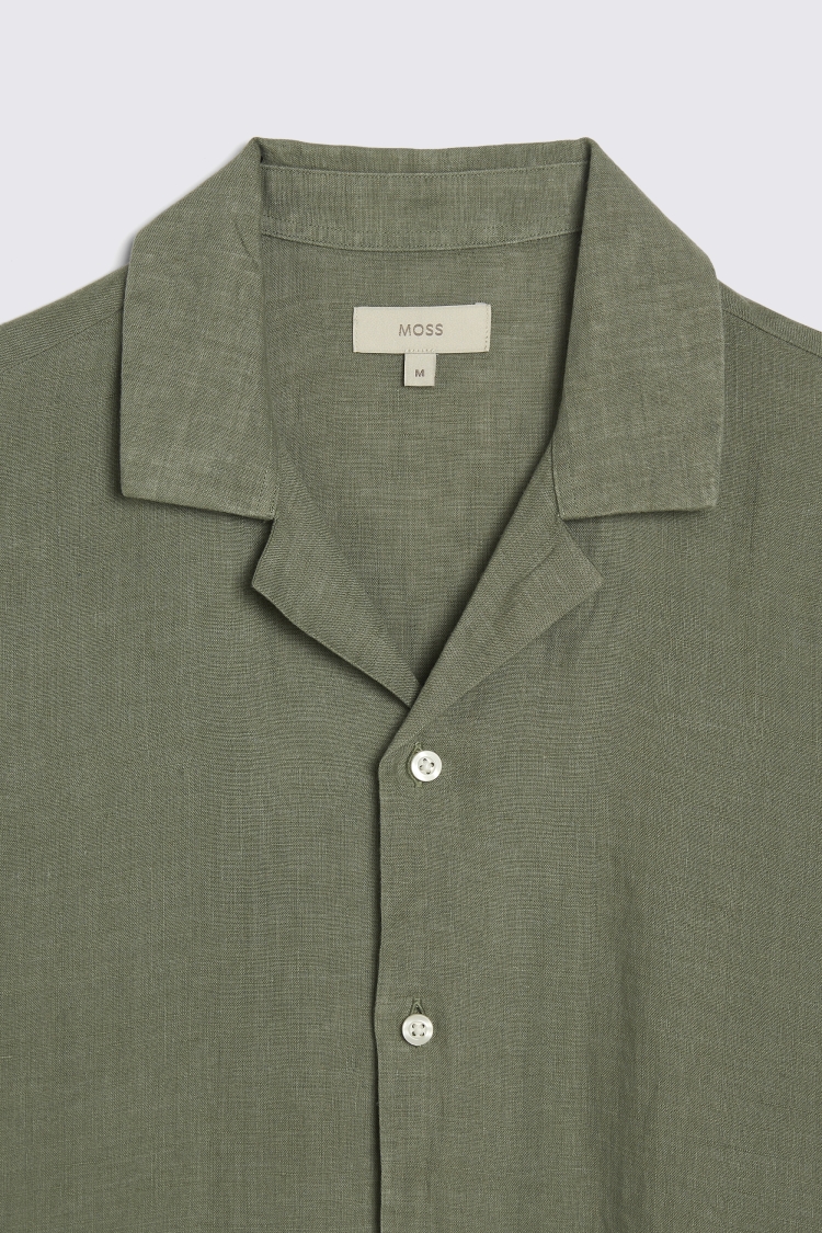 Pink Linen Blend Knitted Cuban Collar Shirt   Buy Online at Moss