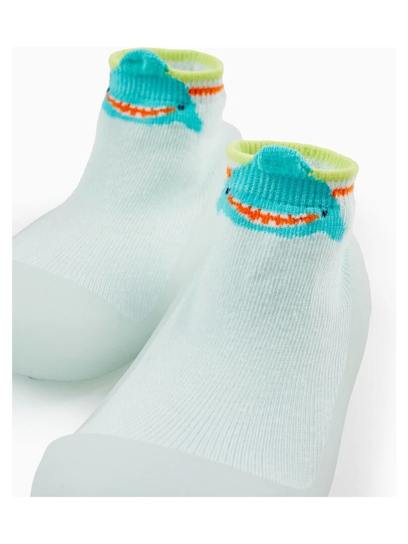 Steppies Chaussons Chaussettes Pour Bébé 'Requin'   Bleu clair