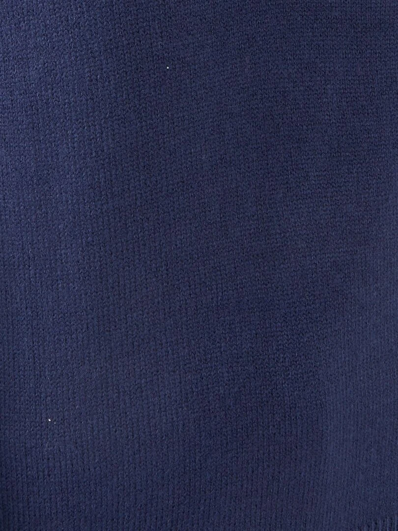 Pull col montant boutonné   Damart   Bleu marine