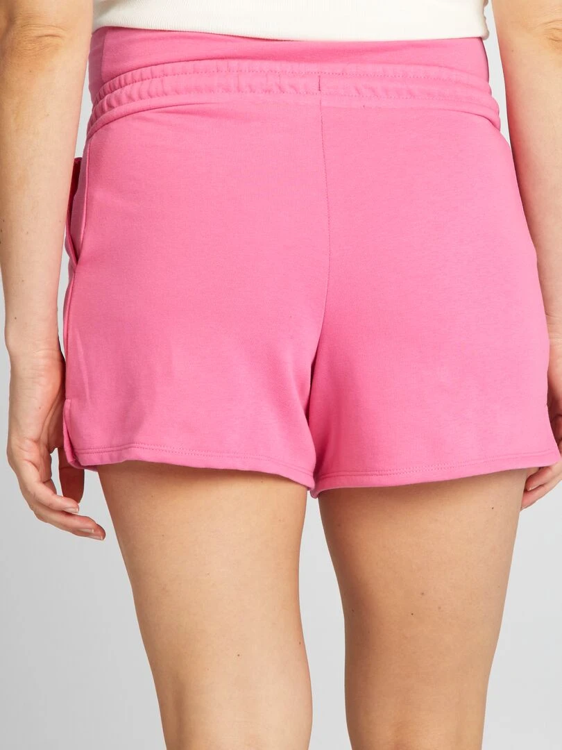 Short grossesse en molleton uni   rose