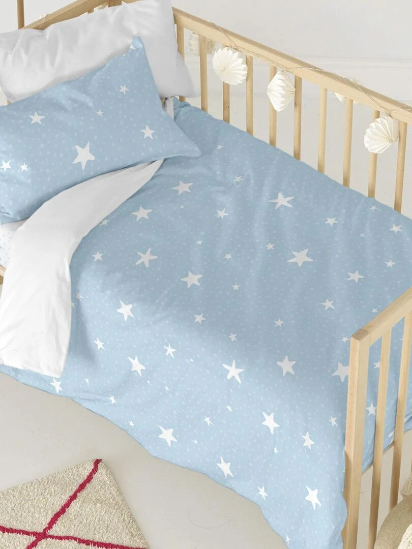 Parure housse de couette 2 pièces Little star "Happyfriday" Bleu