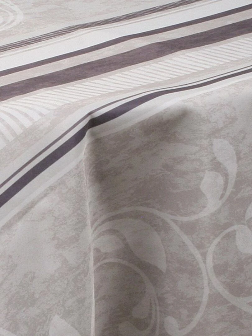 Nappe Anti taches Arabesque Ovale 150 x 240 cm Beige