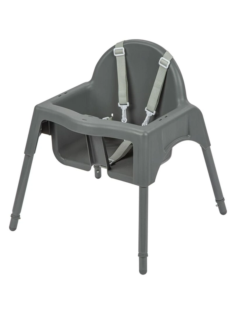 BEBECONFORT Meely Chaise haute bébé 2 en 1  évolutive  De 6 mois à 3 ans (15kg)  Dark grey   Gris Gris