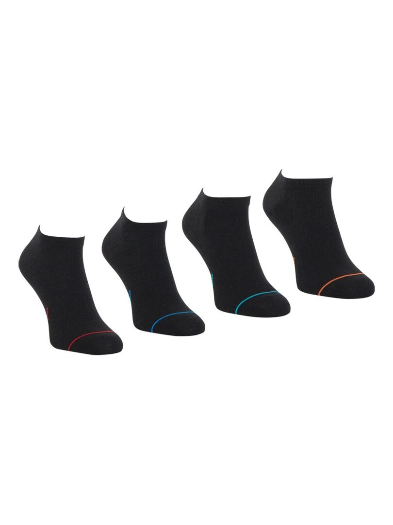 Lot de 4 paires de socquettes low cut Eco Pack Noir