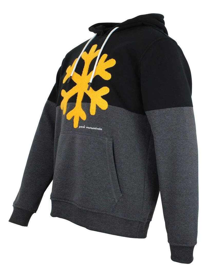 Sweat à capuche  homme CARLO   PEAK MOUNTAIN   Noir Gris