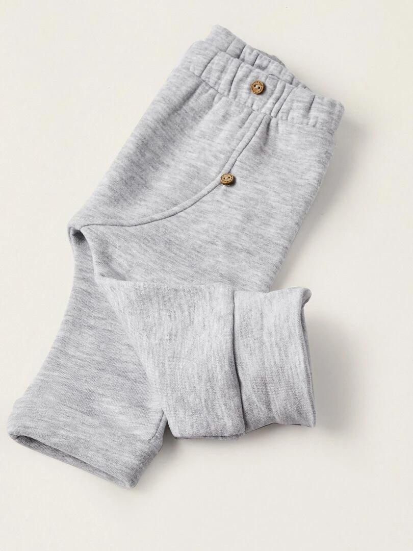 Pantalon avec bretelles amovibles pour nouveau né   AUSTRALIANA   Gris clair