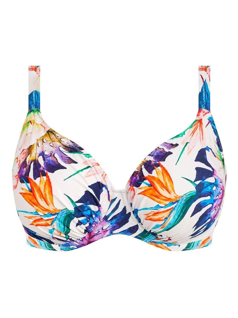 Haut de maillot de bain twisté à armatures Paradiso   Blanc