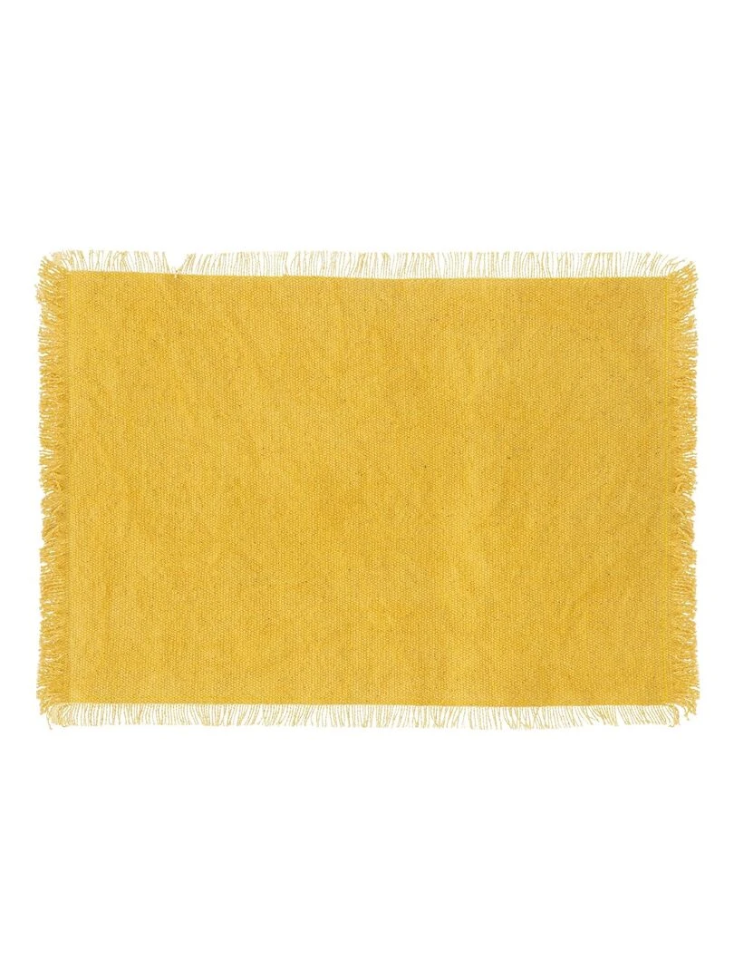 Set de table à franges Jaune