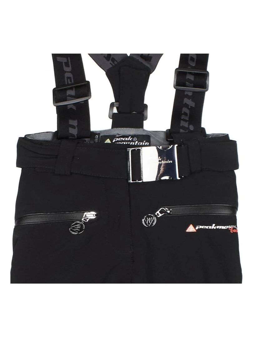 Pantalon de ski softshell fille FAFUZZA   PEAK MOUNTAIN   Noir Noir