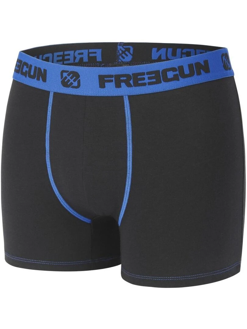 Lot de 6 Boxers coton garçon Uni Freegun   Noir