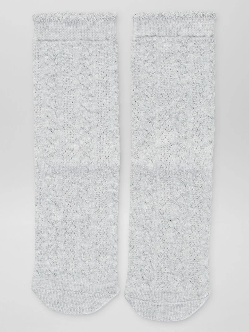 Lot de 5 paires de chaussettes torsadées   Violet/rose/gris