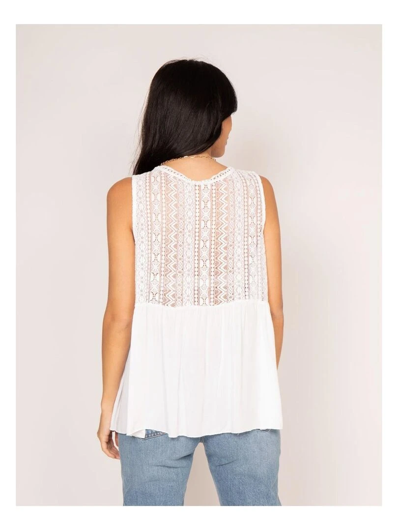 Top dentelle FLOA Blanc