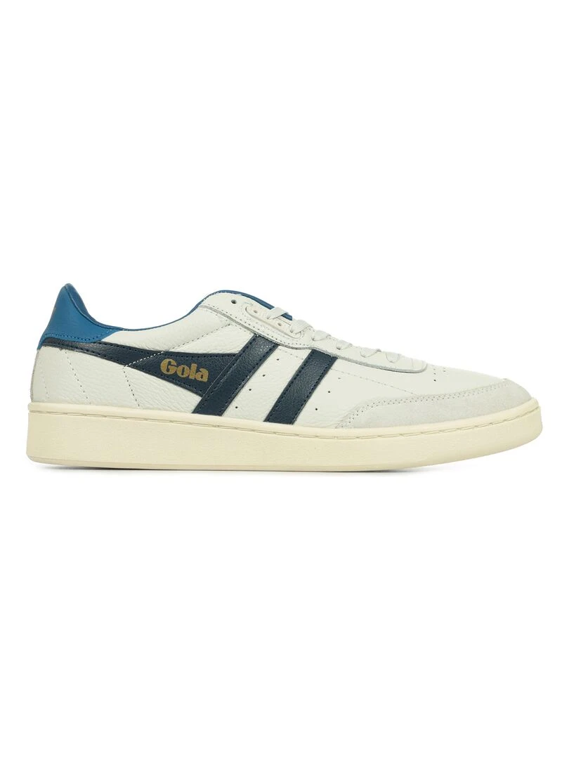 Baskets Gola Contact Leather Blanc Bleu marine