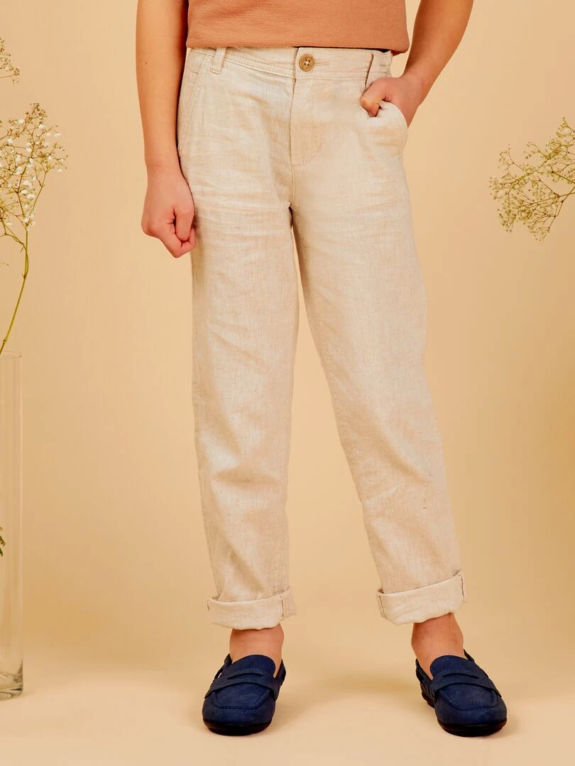 Pantalon chino léger Beige