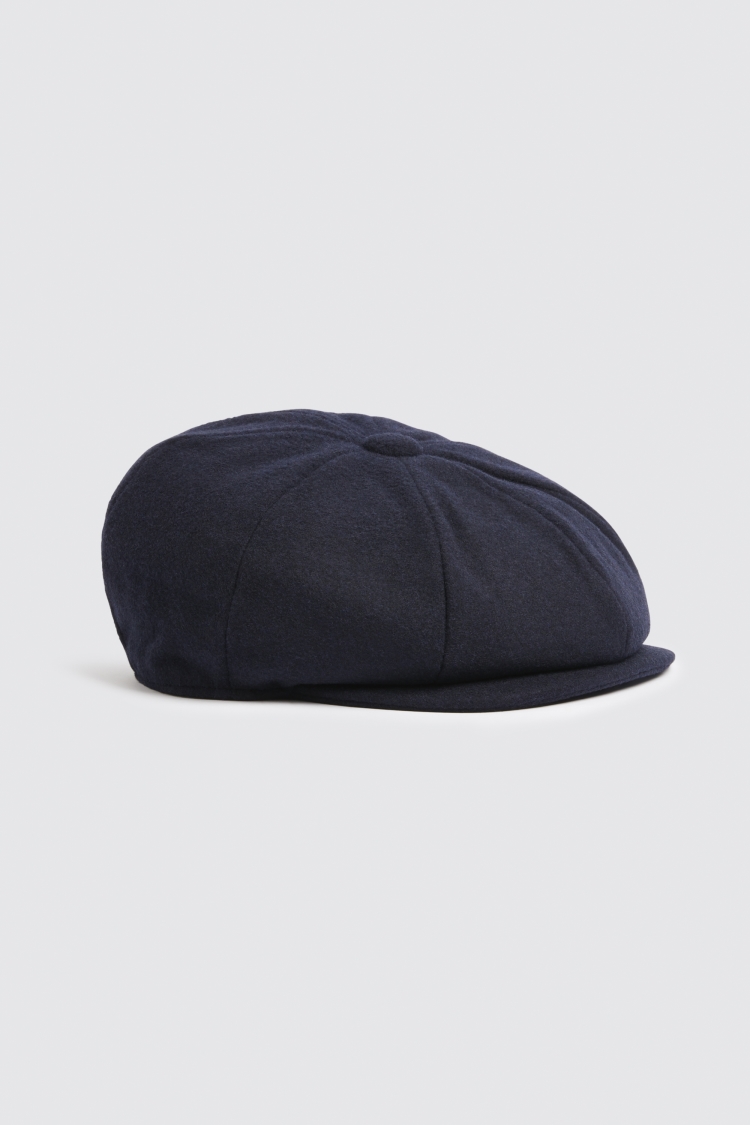 Navy Melton Baker Boy Cap Buy Online at Moss