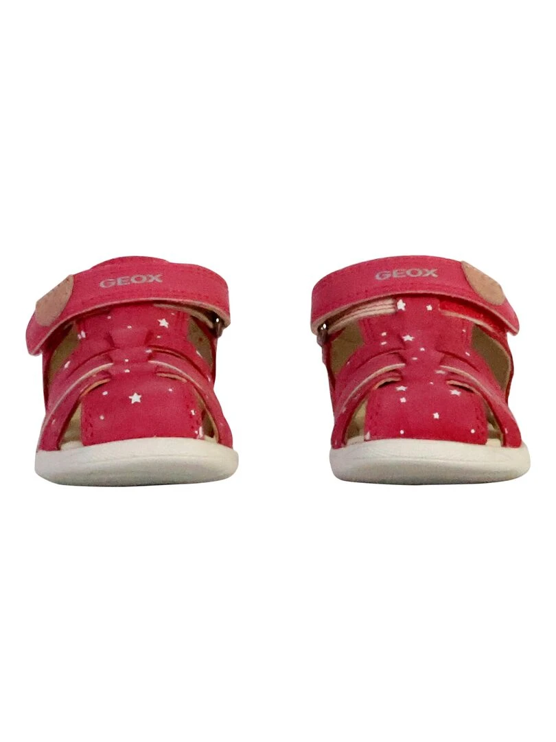 Sandale Cuir Enfant Geox Macchia B254VA   Rose