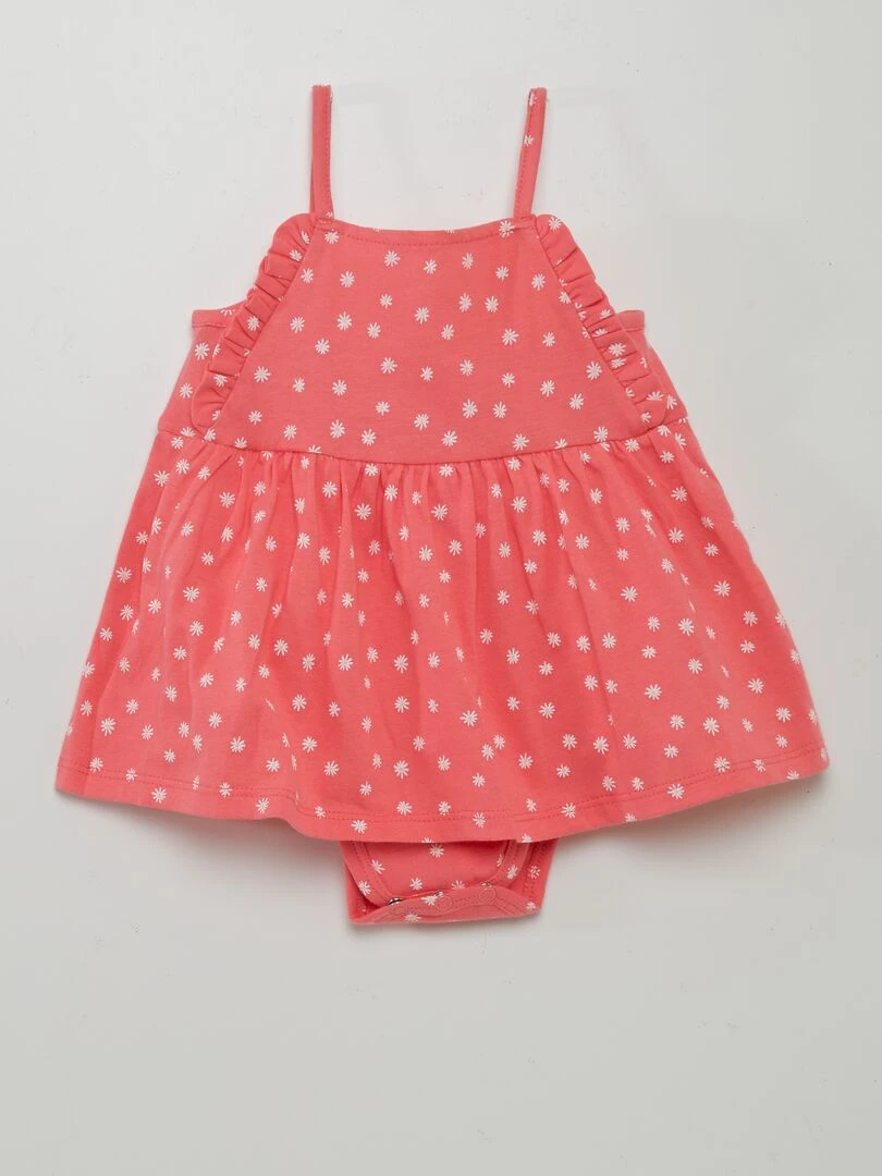 Robe body à motif Rose