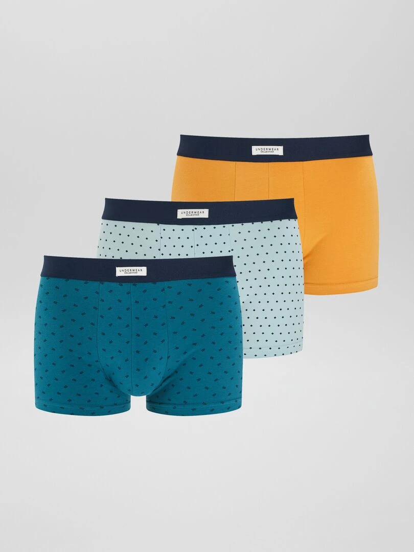 Lot 3 boxers stretch Jaune
