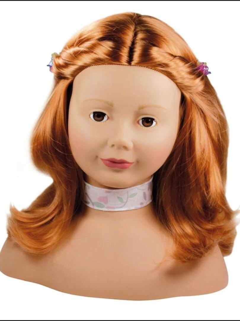Tête à coiffer et maquiller  Cheveux roux   N/A
