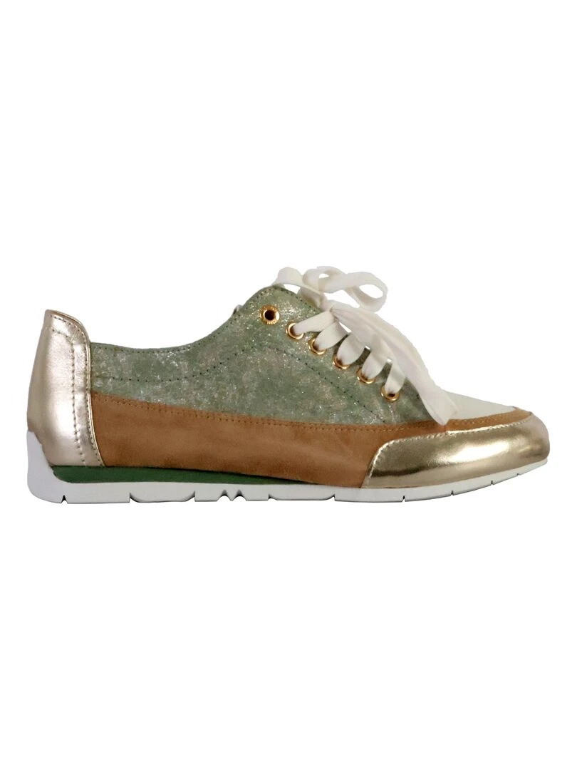 Basket Basse Cuir Emilie Karston Camino Vert