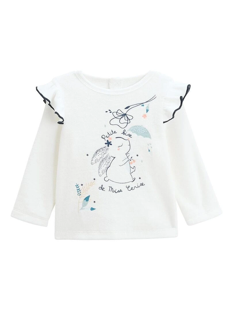 Pyjama bébé 2 pièces en velours Misscerise Bleu