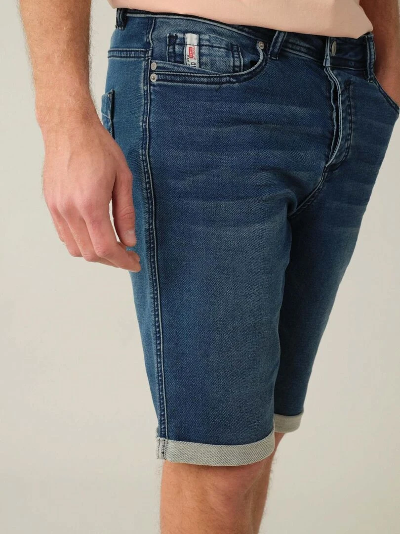 Bermuda en denim pour homme 'Deeluxe'   Bleu foncé